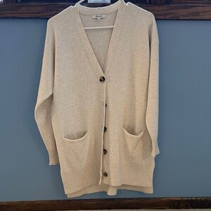 Madewell Light Tan Cardigan Sweater